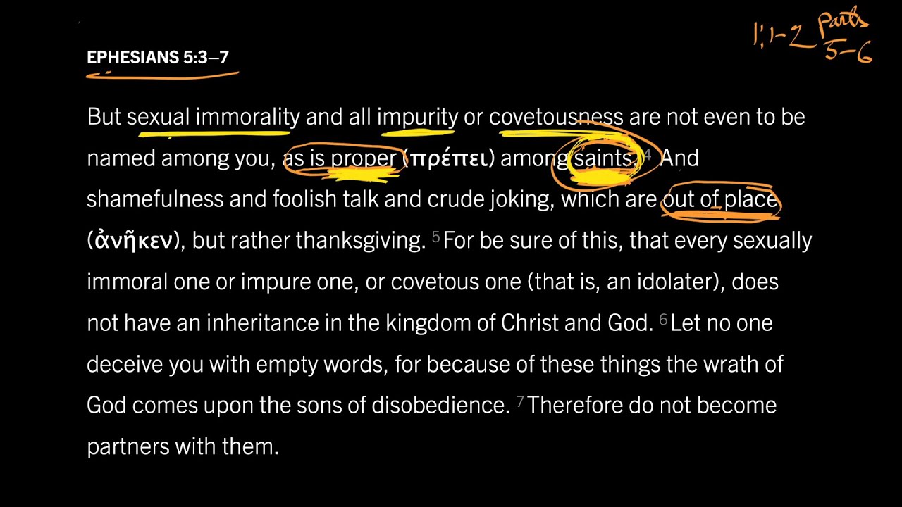 How Is Something Not Proper for Saints? Ephesians 5:3–7, Part 4