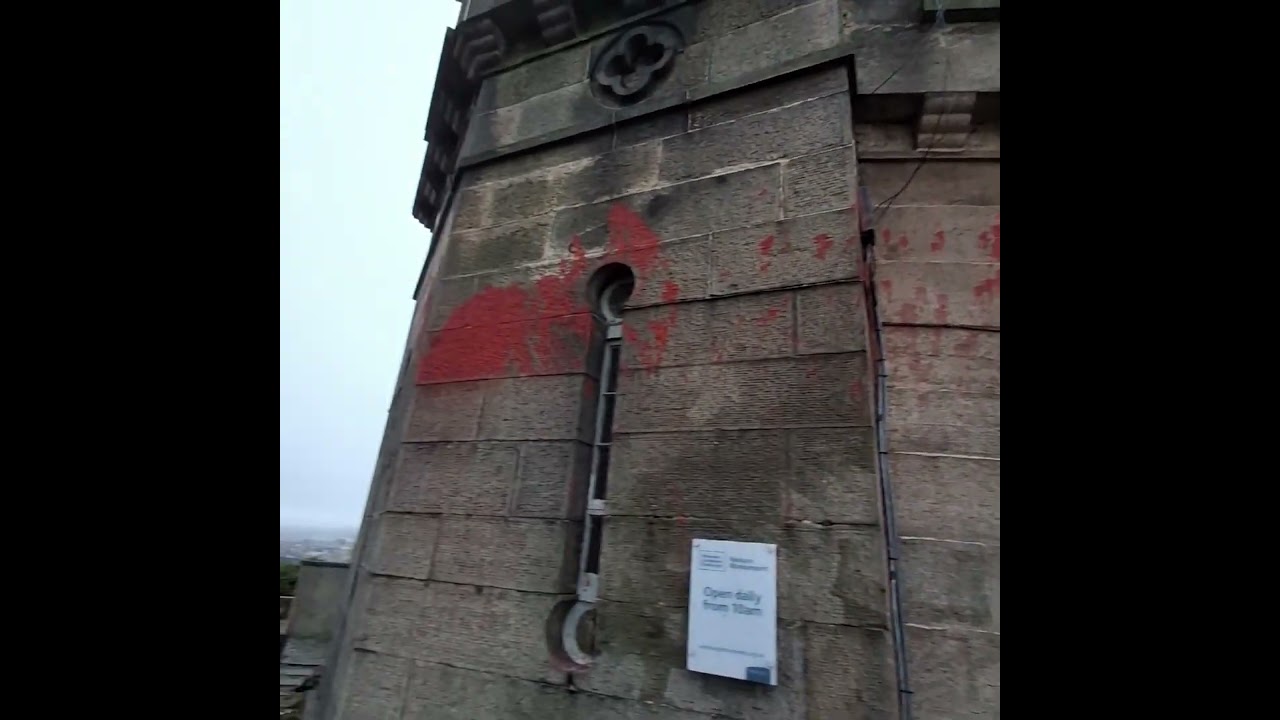 Damage by Palestinian terrorists to Nelson's Monument