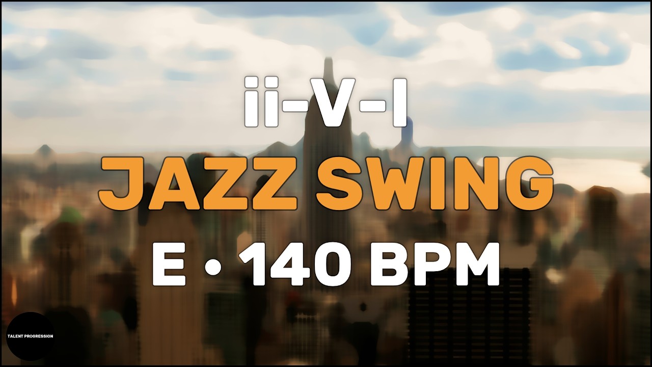 II-V-I in E │ Jazz Swing │ Backing Track │ 140 BPM (Rhythm Section Trio)