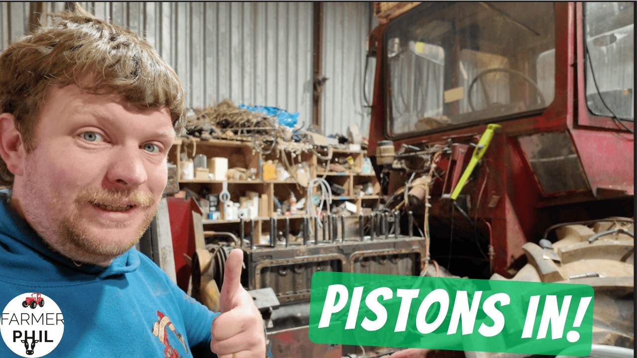 New pistons fitted in DAF DU 825 engine/ Massey 1200 rebuild