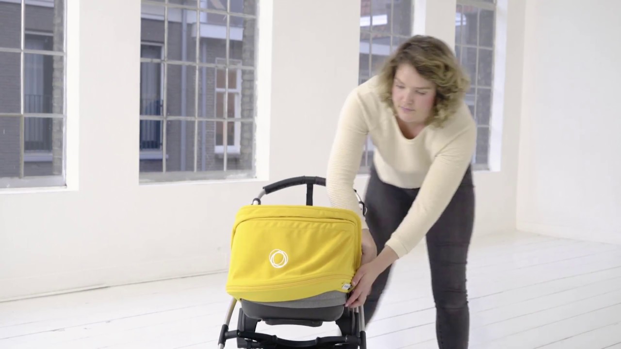 bugaboo bee⁵ demo - assembly of the sun canopy with bassinet