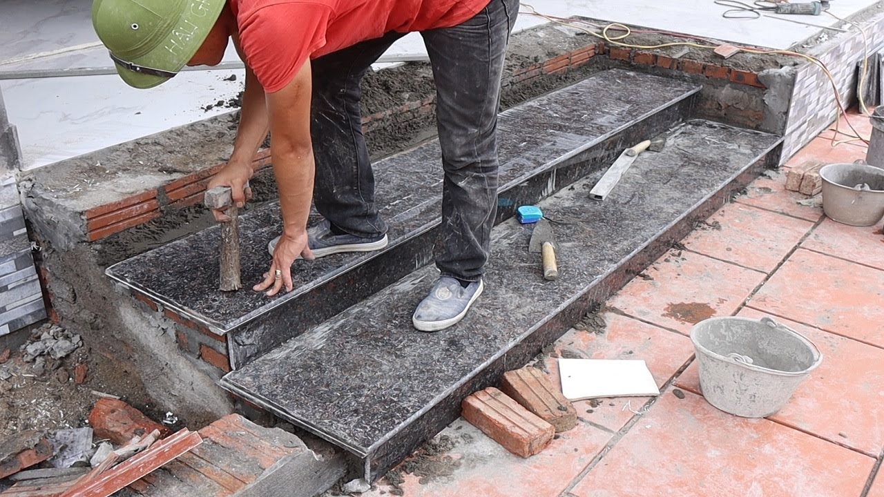 Building Porch Step With Granite - Install Granit Right Way For Porch