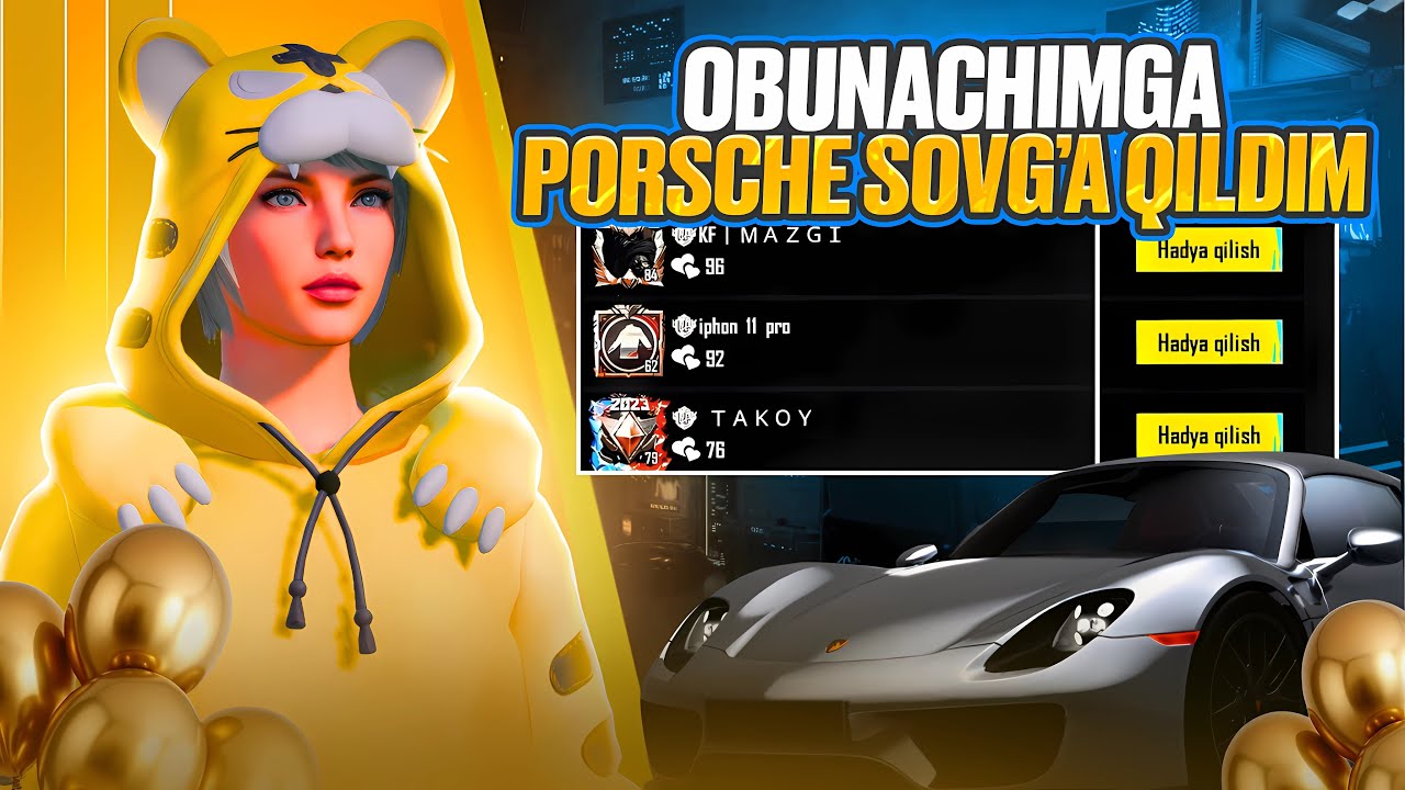 Yangi Yilga Porsche Sovg’a Qildim 🎁😍 (Bola Juda Hursand)❤️
