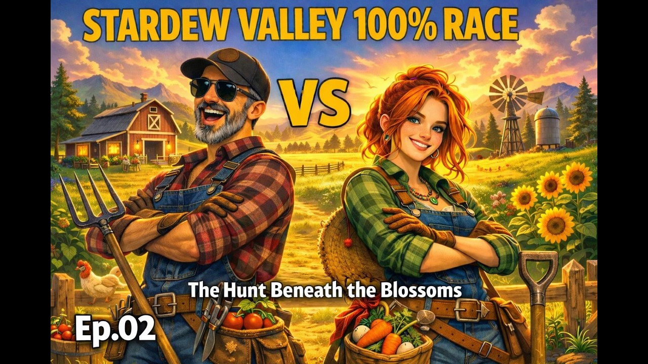 Stardew Valley 100% Race Ep02 - The Hunt Beneath the Blossoms