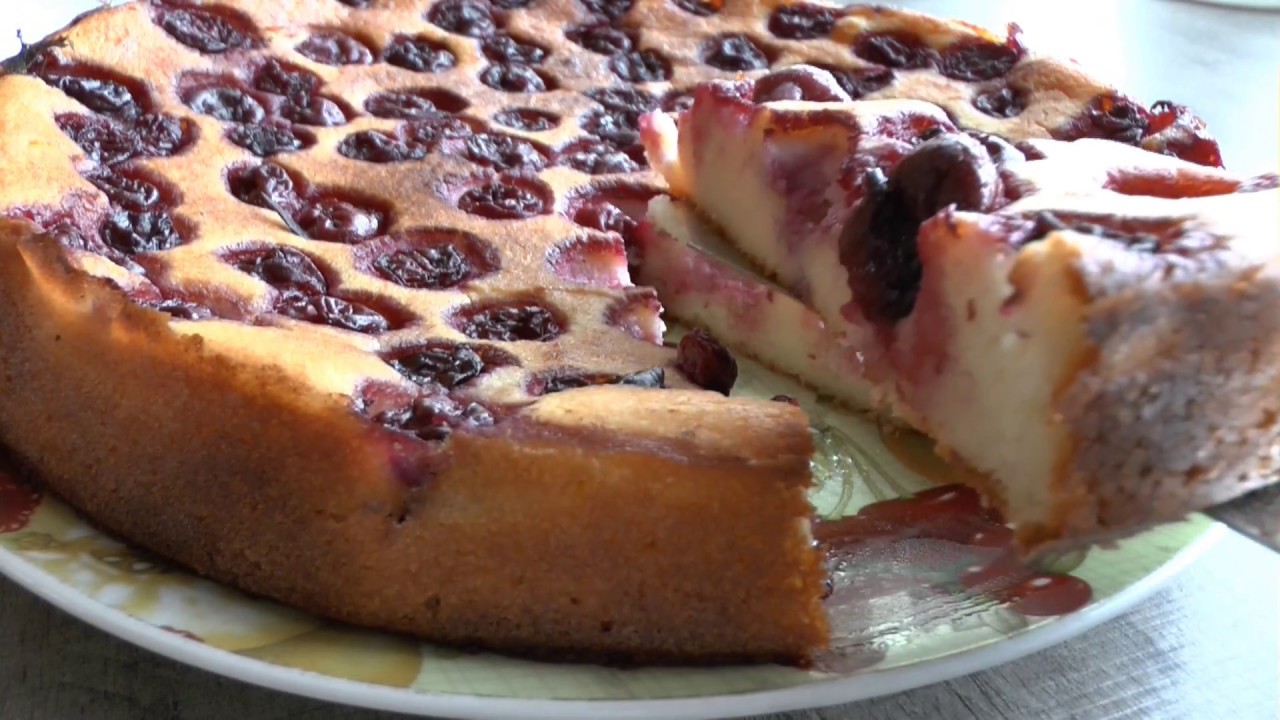 Нежный пирог с рикоттой и вишней/A delicious pie with ricotta and cherry