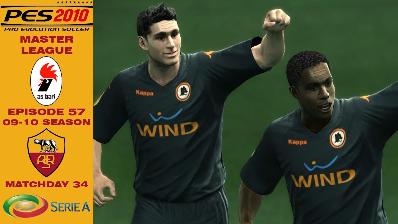 SERIE A (MATCHDAY 34/38) VS SSC BARI (A) // PES 2010 - AS ROMA MASTER LEAGUE [2009-10 SEASON] #57
