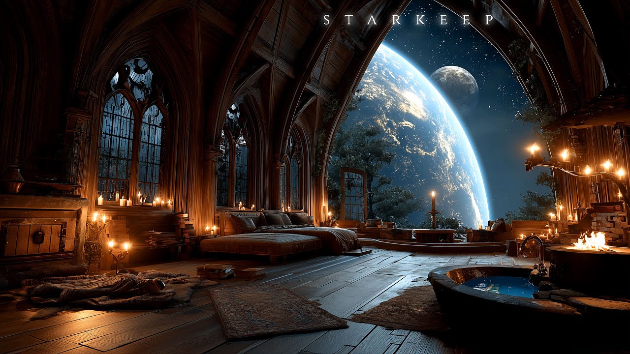 S T A R K E E P ⧫ Ancient Space Sanctuary ⧫ Deep SciFi Fantasy Ambient for Sleep & Cozy Focus