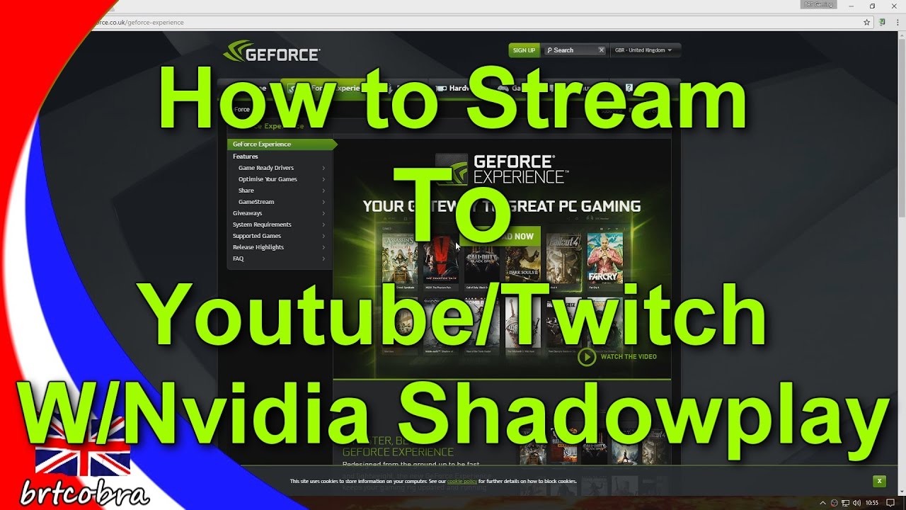 Nvidia ShadowPlay - How to Stream To Youtube  - Latest version