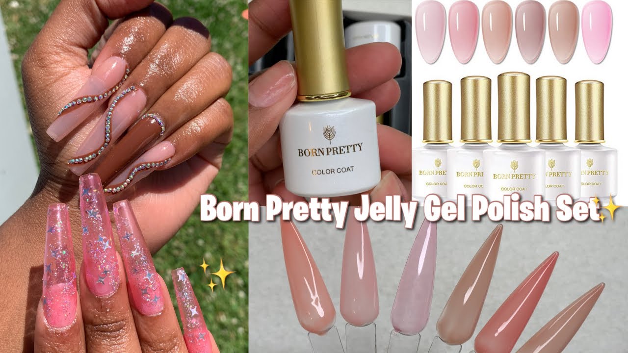 BORN PRETTY Nude Jelly Gel Polish Set Review | Apres Dupe Method | Translucent Gel Polish
