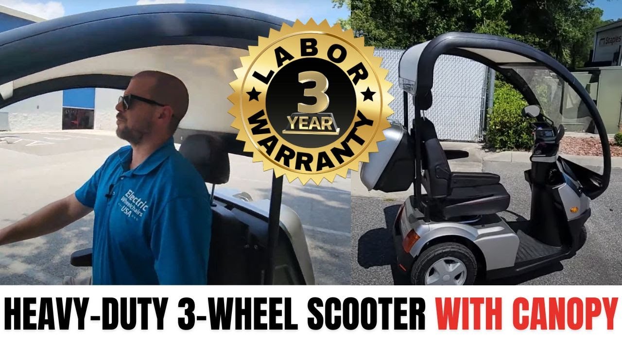 Afikim S3: Heavy-Duty 3-Wheel Scooter with Canopy – Ultimate All-Terrain Ride