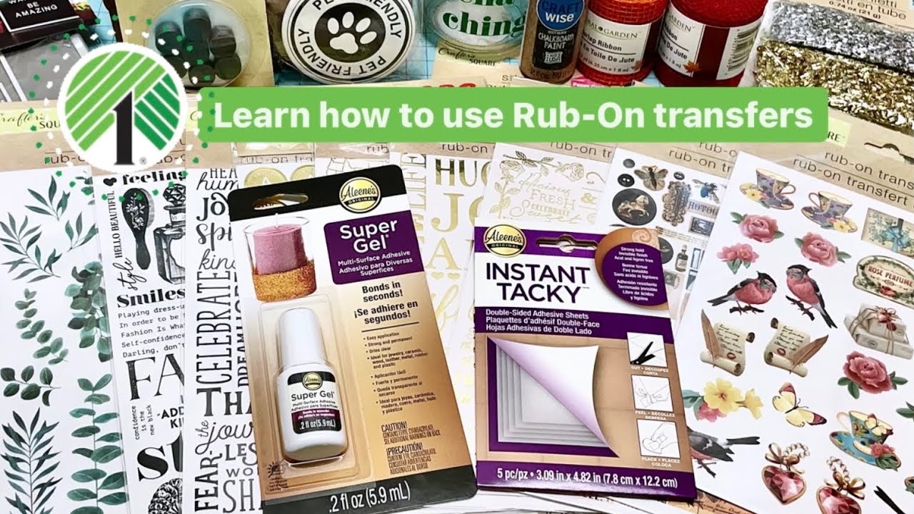 Dollar Tree Crafts Haul и краткое руководство по использованию термотрансферов Rub-On