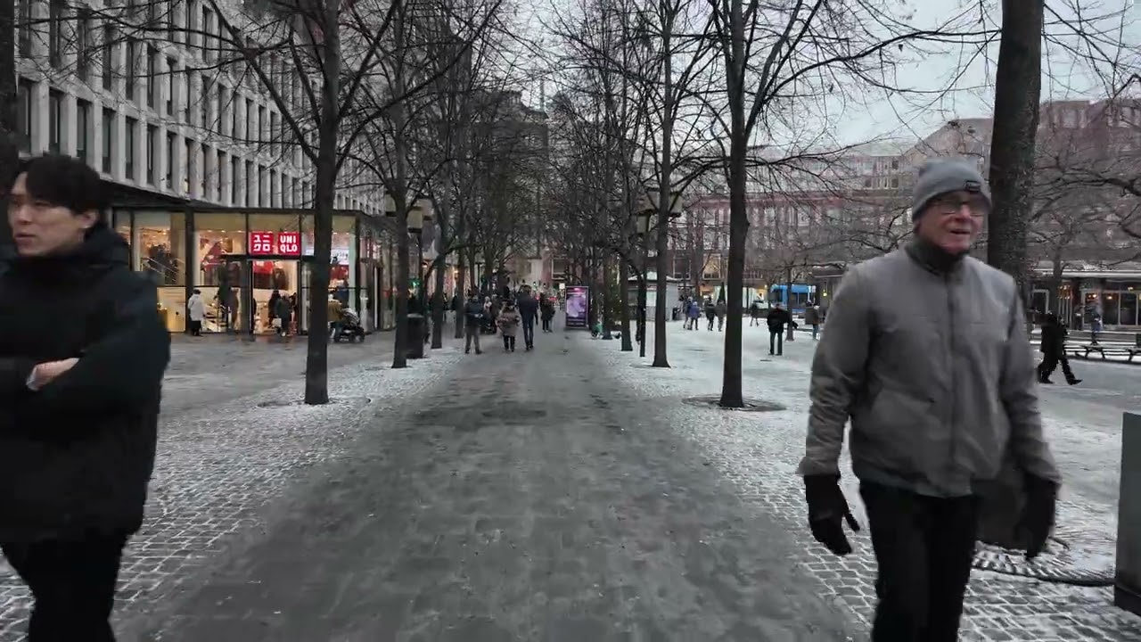 Stockholm City Centre Winter Walk in 4K 🇸🇪  Stockholm UHD
