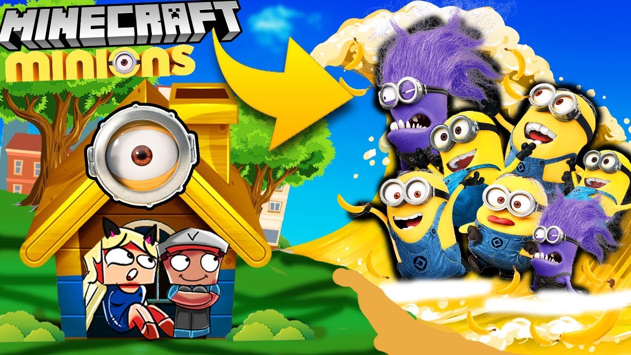 BAZA VS MINIONKI - MINECRAFT TSUNAMI CHALLENGE | Vito VS Bella