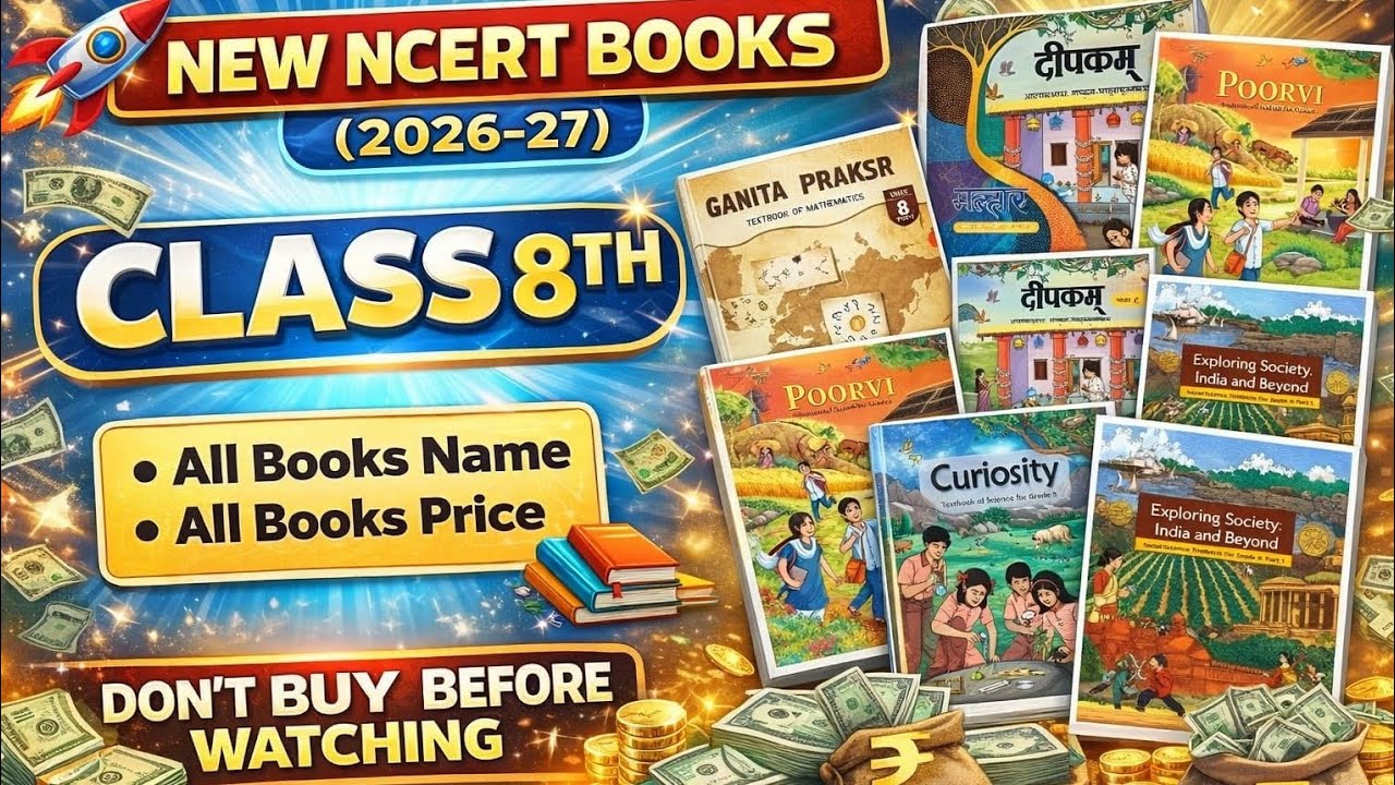&ldquo;Class 8 New NCERT Books 2026-27 📚 | All Books Name & Price | Don&rsquo;t Buy Before Watching&rdquo;