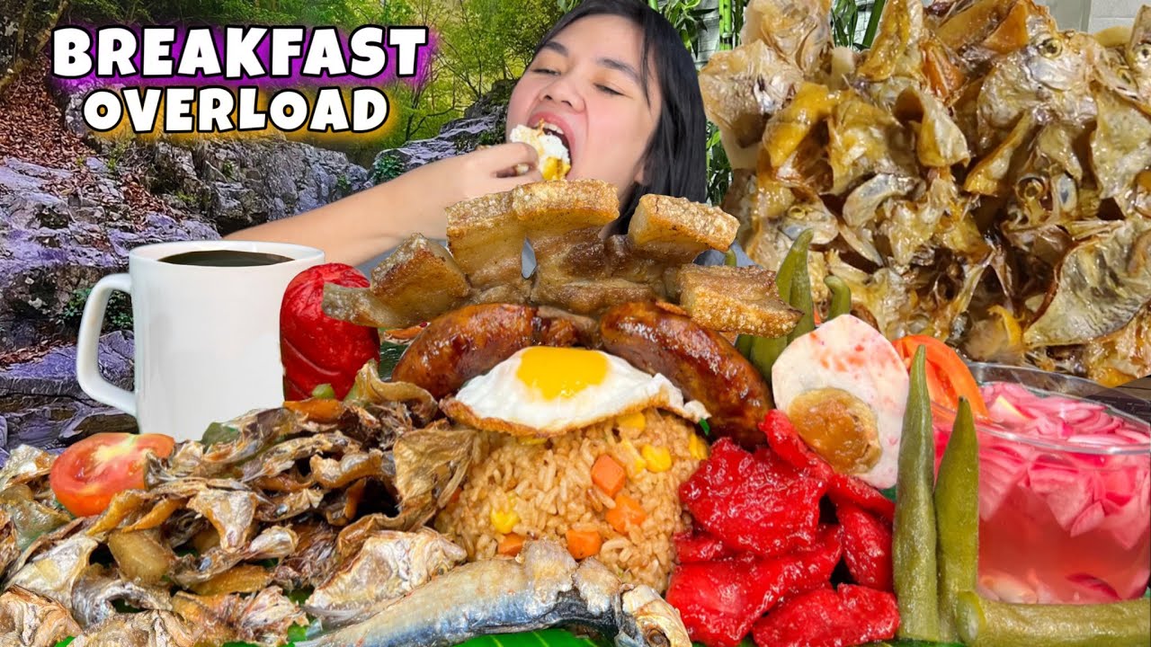 ULTIMATE FILIPINO BREAKFAST | PINOY AGAHAN MUKBANG Tocino, Longganisa, tuyo, Crispy Daing Sapsp atbp