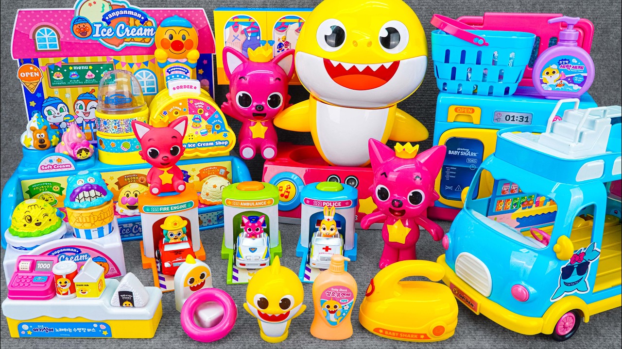 Satisfying Unboxing & Review Miniature Pinkfong Shopping Cart Playset | ASMR