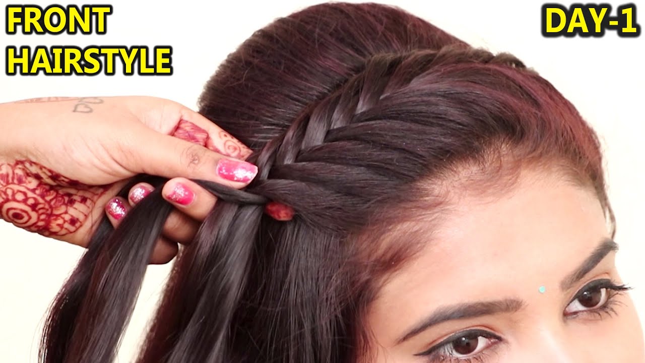 Most Beautiful Front Hairstyle for Girls | Front hairstyle | Easy party hairstyle | hair style girls