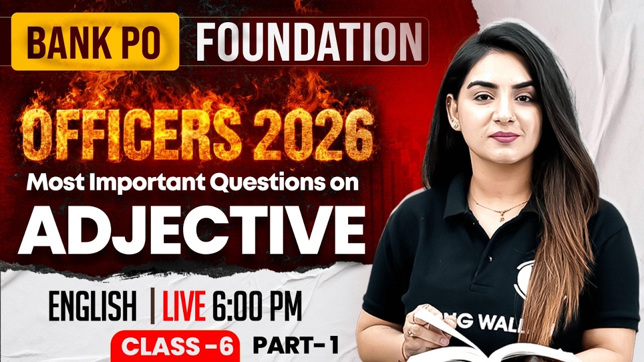 IBPS /SBI /RRB PO English 2026 | Adjective Most Important Questions | by Anchal Ma'am #1