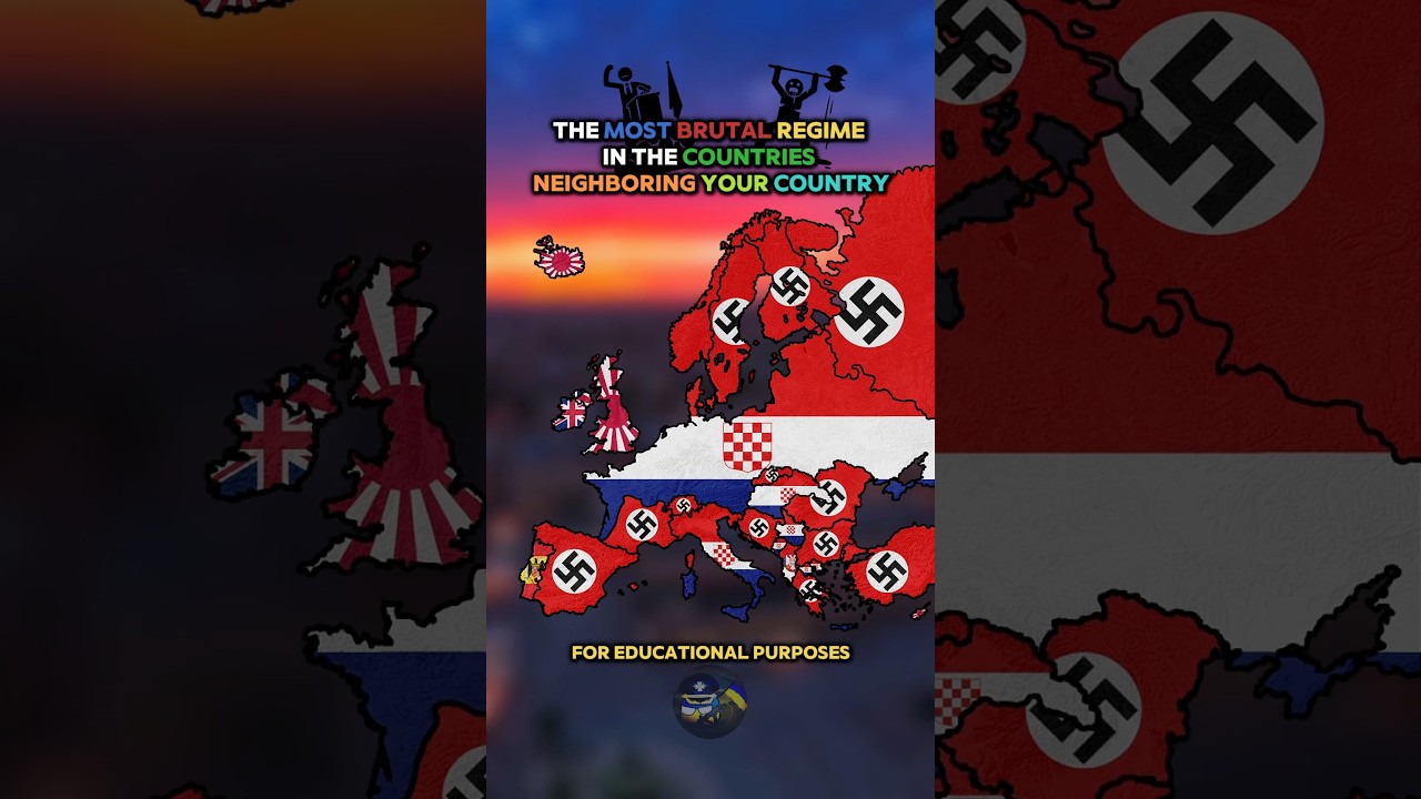 The most brutal regime in the countries neighboring your country ☠️ #history #europe #edit #map #rek