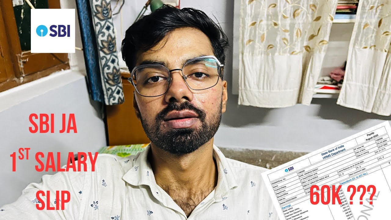 My first SALARY SLIP as SBI Junior Associate 💸 | New joinee salary slip | #sbija #banking