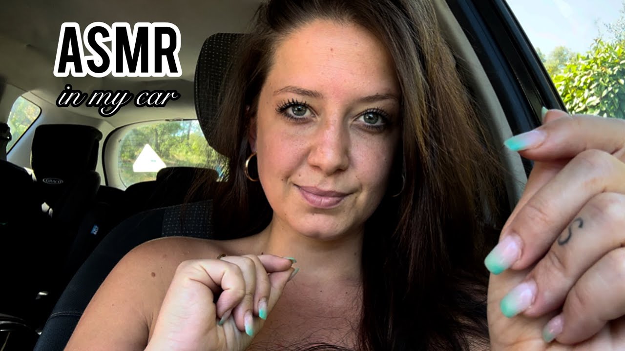 ASMR- Face touching in my car 💤 🚗