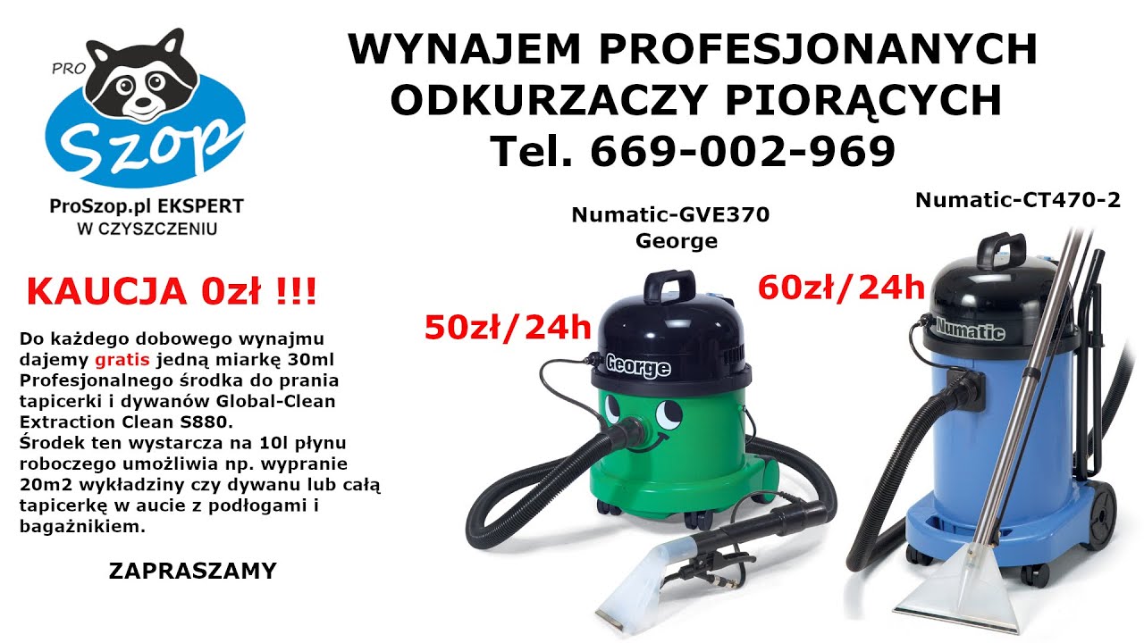 Instruktaż obsługi odkurzaczy piorących Numatic