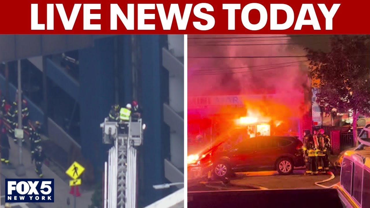 LIVE: Massive NJ fire, NY garage collapse | NYC NEWS TODAY 10/15/25