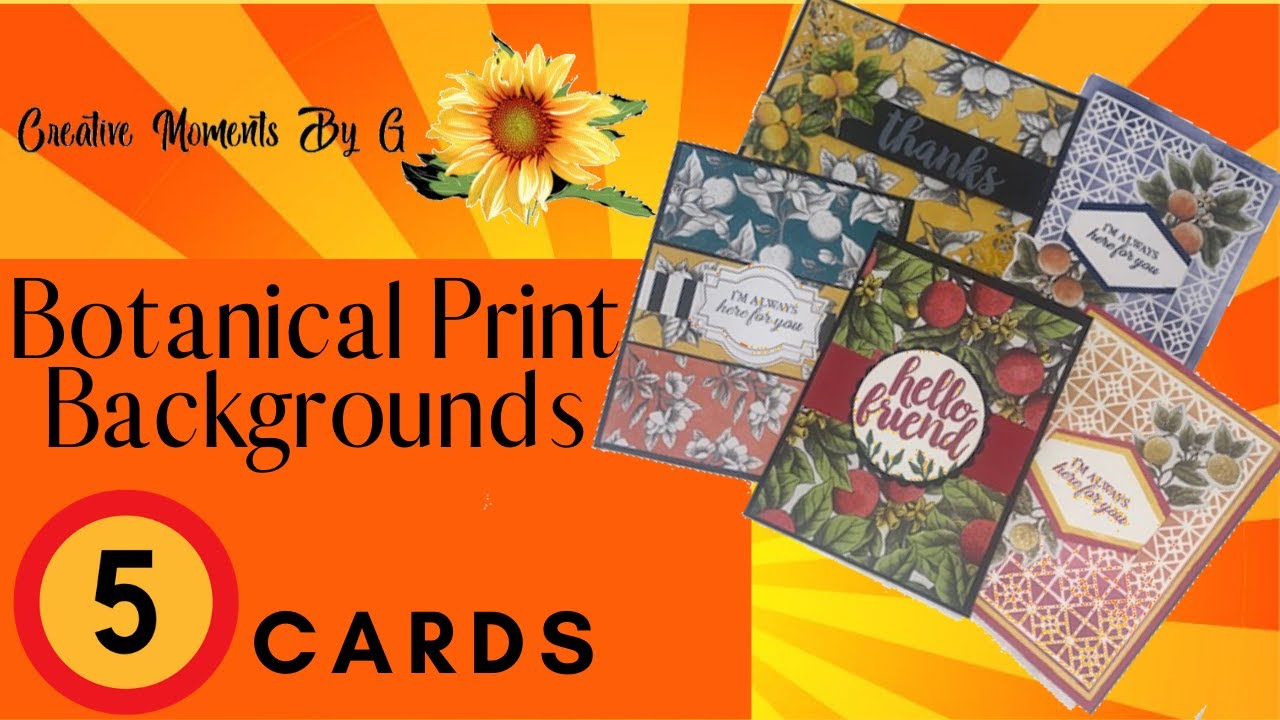 Botanical Prints Background creating an EASY CARD
