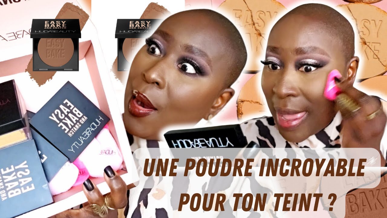 😱 Crash Test POUDRES COMPACTES HUDA BEAUTY Easy Bake  & snatch ! (peau noire) | BAHISSÉ PARIS