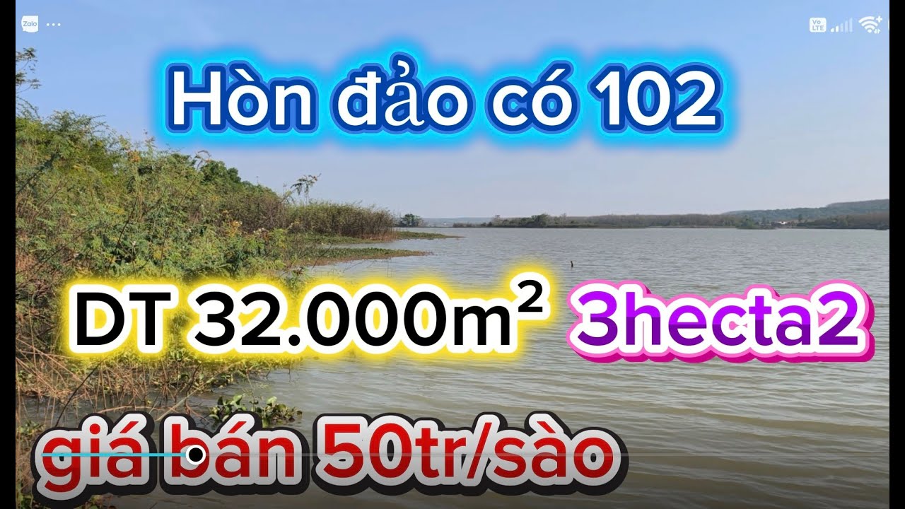 Sang lại một Hòn đảo có 102 DT 3.2 ha giá 50tr/sào.thich hợp mở khu nghỉ dưỡng resort.khu du lịch.