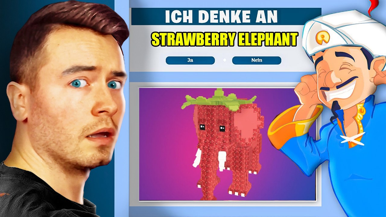 ERKENNT der AKINATOR BRAINROT CHARAKTÄRE?😱 (SIX SEVEN SAHUR,STRAWBERRY ELEPHANT)
