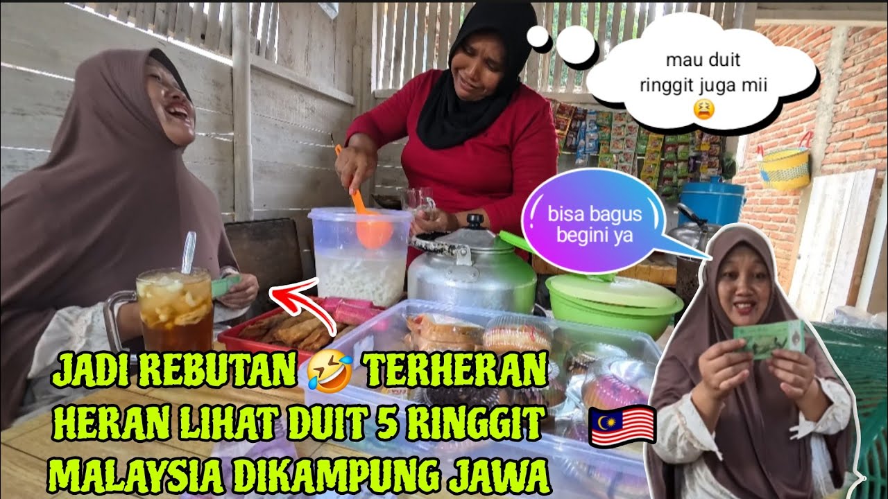 DUIT RINGGIT JADI REBUTAN SAMA MBAK PENJUAL PECAL ❗️ PERTAMA KALI UMI PEGANG UANG RINGGIT MALAYSIA 