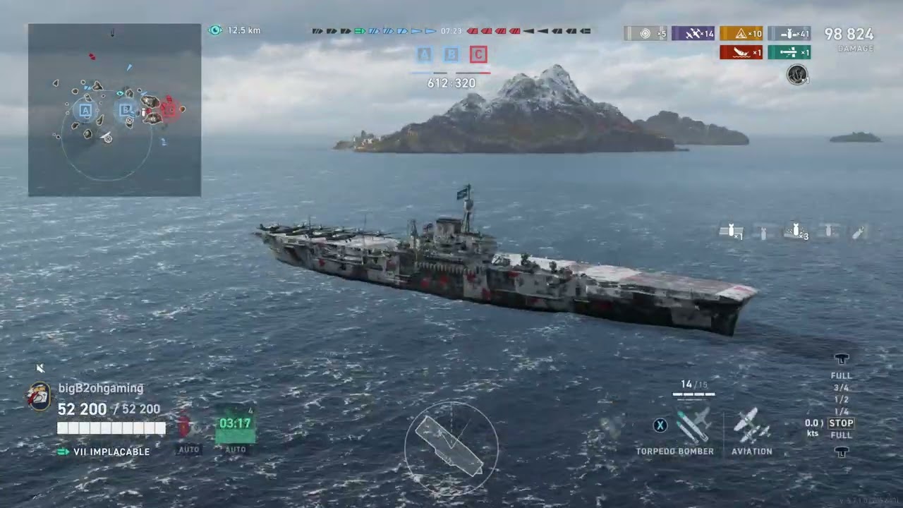 Implacable get the CV then go for the rest - World of Warships Legends