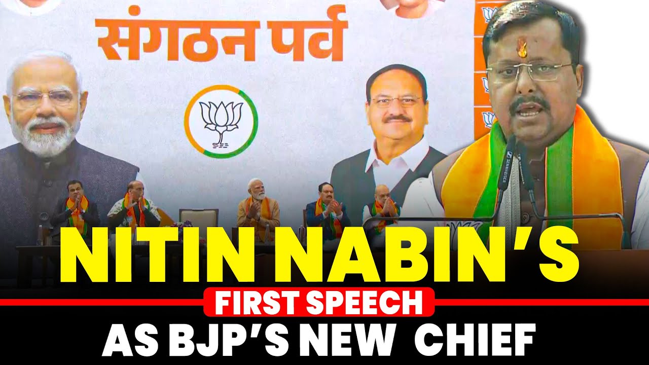 LIVE: Nitin Nabin's first speech as Bhartiya Janta Party's new national president  at BJP HQ