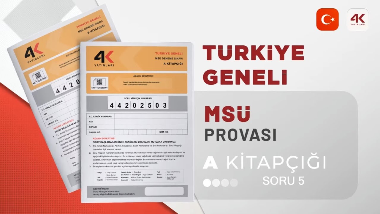 @4KYayinlari MSÜ Fizik 5.Soru