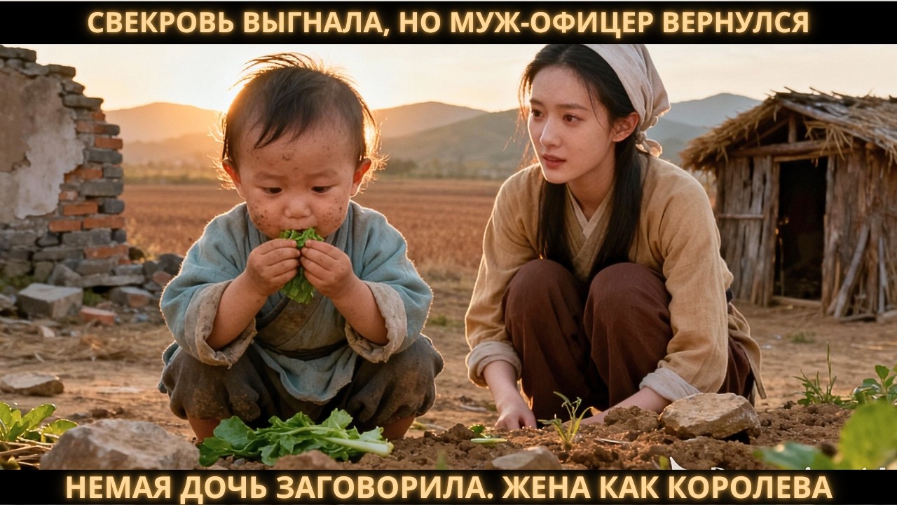 Попав в 1980 й, Свекровь выгнала, но муж-офицер вернулся! Немая дочь заговорила. Жена как королева
