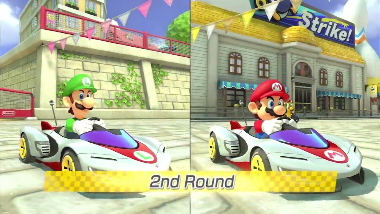 Mario kart 8 Deluxe | Mario versus Luigi | 4 round Shine Thief | Nintendo Switch Game play.