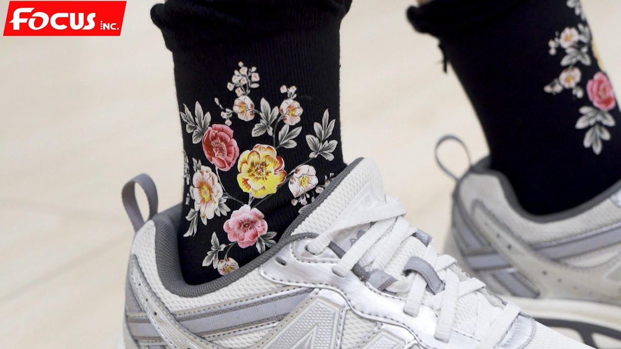 360 rotary dtf heat press transfer on socks by Focus Helix 62s roller heat press machine