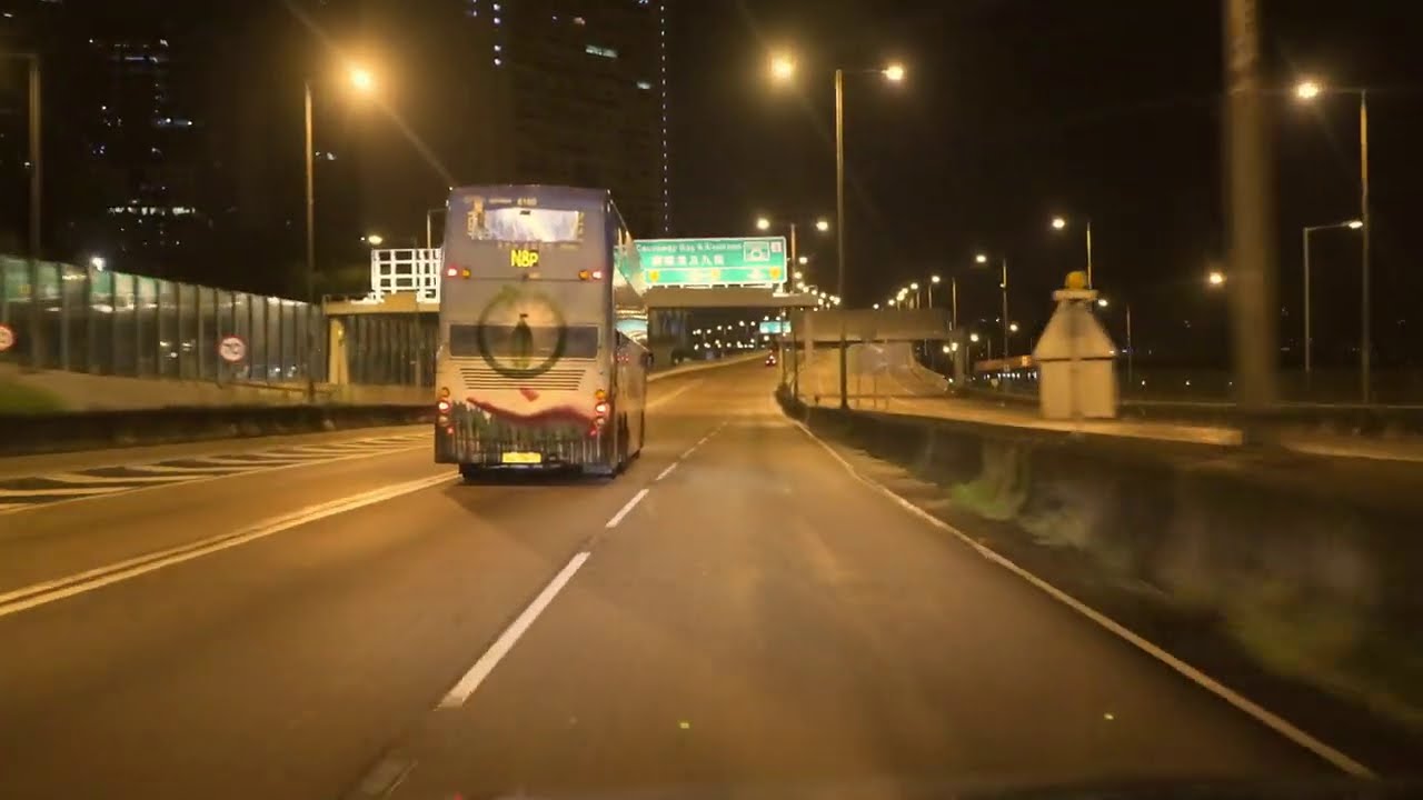 4K Hong Kong - Night Drive Hong Kong Island 