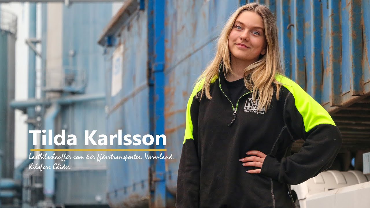 Tilda Karlsson har kört fjärrtransporter med en Kilafors Glider sen studenten 2024