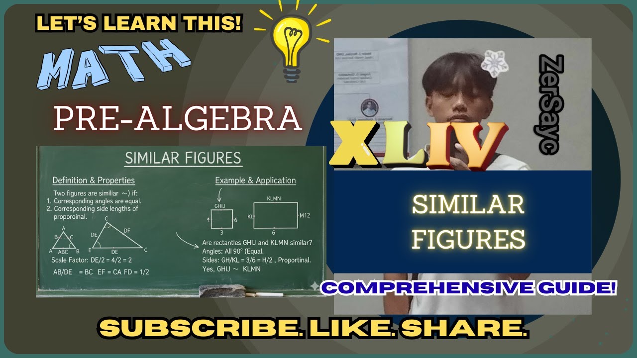 PRE-ALGEBRA | SIMILAR FIGURES (TAGLOG/FILIPINO EXPLANATION)