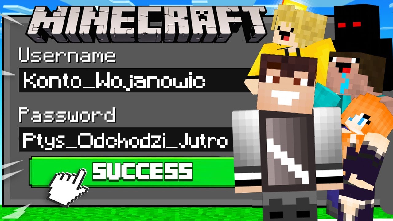WŁAMAŁEM SIĘ na KONTO CAŁYCH WOJANOWIC w Minecraft! (Wojan, Ptyś, Noobek, Kati)