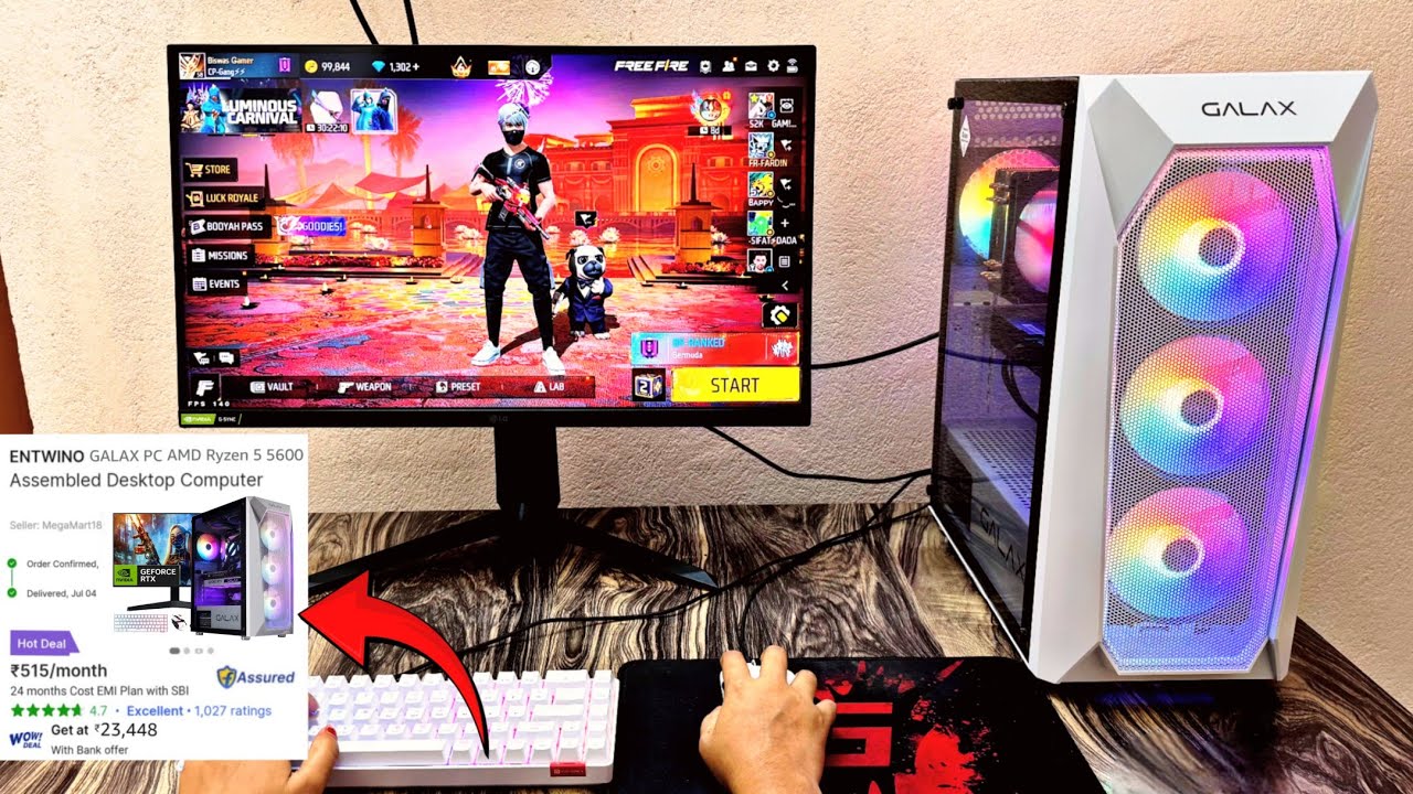 Under ₹30000 gaming PC build dewali sale | Ryzen 5 5600 RTX 3060TI 16GB PC free fire GTA5 minecraft