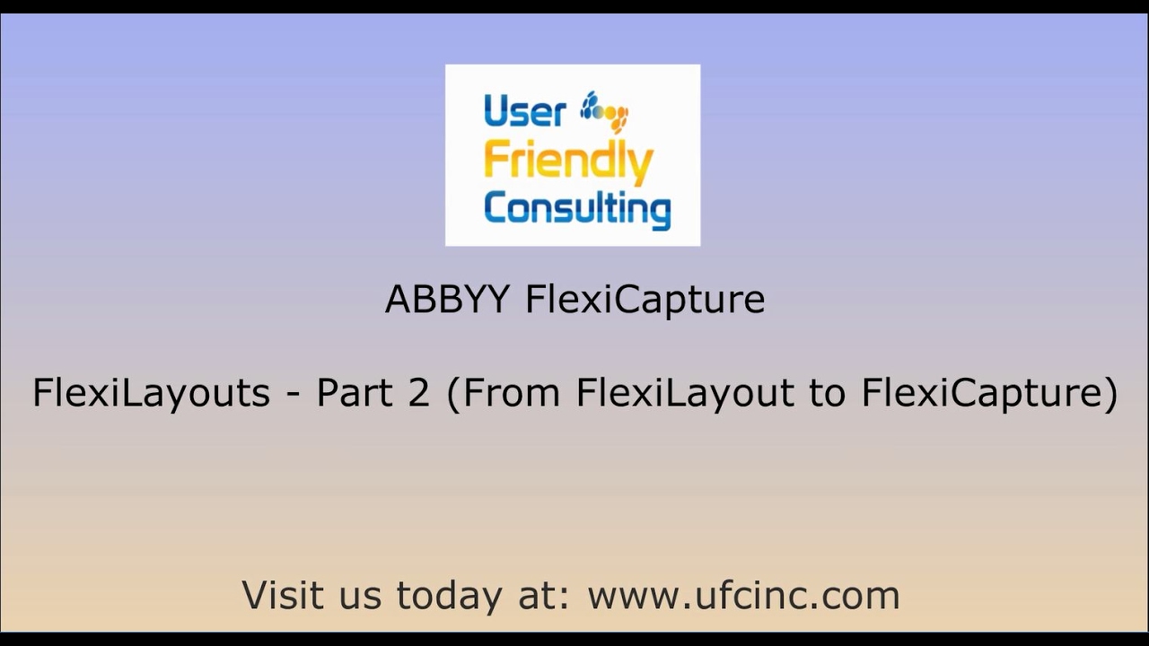 ABBYY FlexiCapture -  FlexiLayout Part 2 (Going from FlexiLayout to FlexiCapture)
