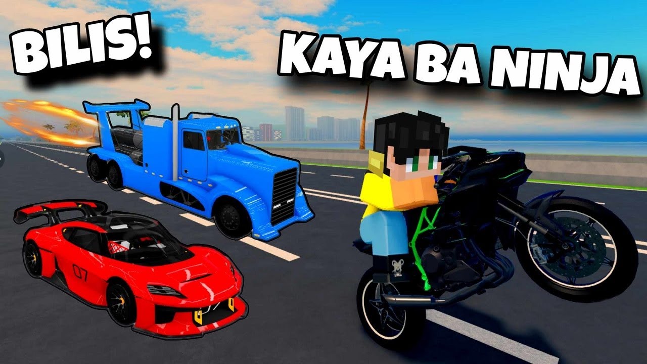BIG BIKE KAWASAKI NINJA H2R NAKIPAG RACING sa PINAKA MABILIS na PARANG ROCKET sa ROBLOX