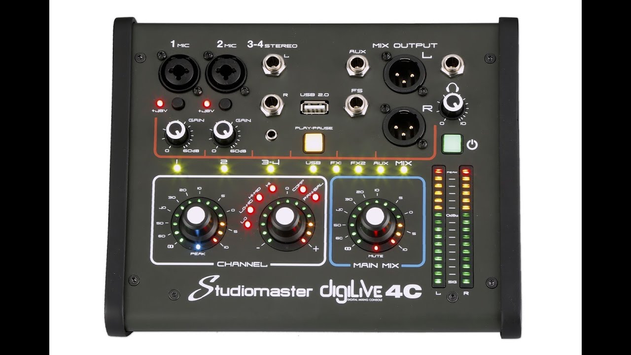 Whipple Sound Review: Studiomaster Digilive 4C Compact Digital Audio Mixer