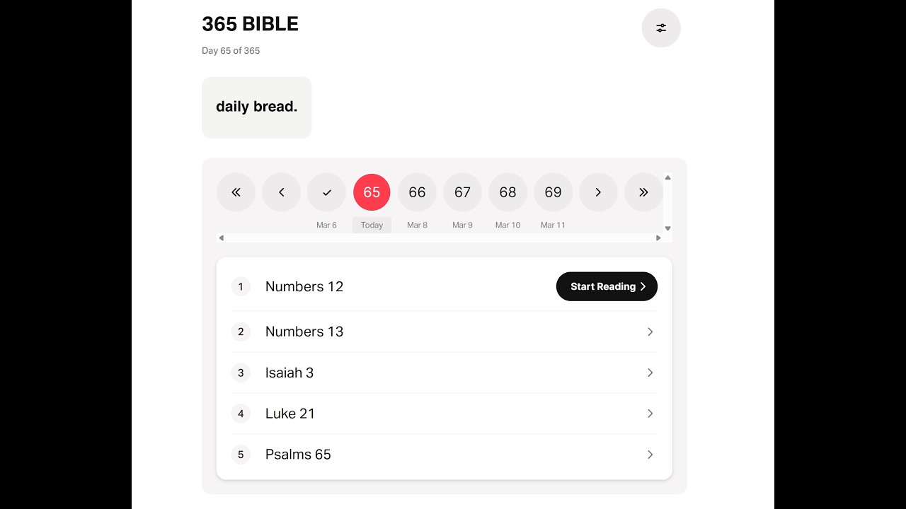 356 Day Bible Plan - Day 65