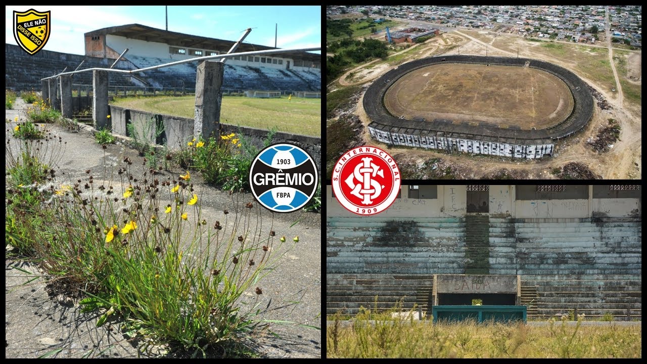 O ESTÁDIO que já foi o TERCEIRO MAIOR do ESTADO e hoje ESTÁ EM RUÍNAS! (Casa de Grêmio e Inter)