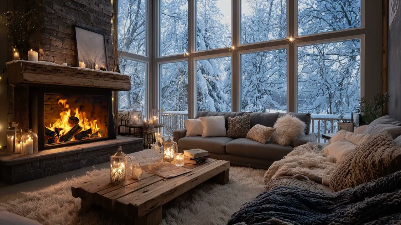 Winter Sound Drifting Indoors Letting Cold Hours Feel Calm 🌿 and Soft Inside Slowly