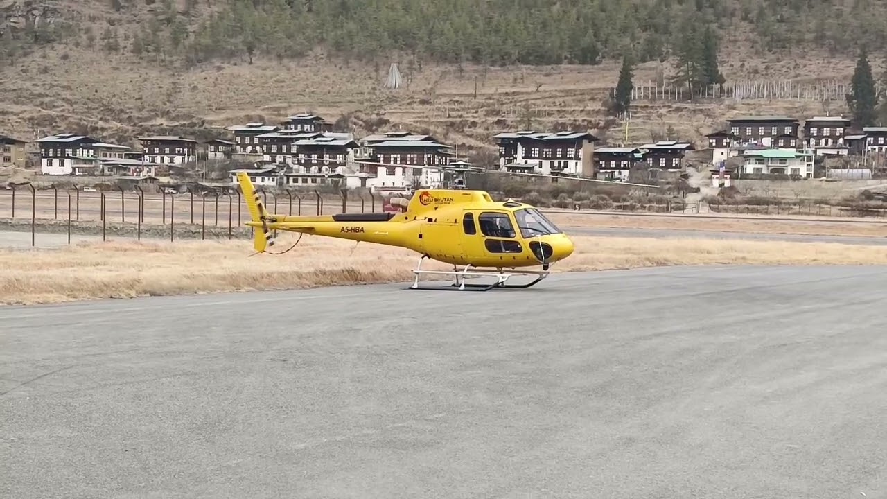 Heli Bhutan in Paro airport 